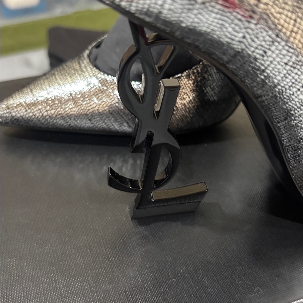 Saint Laurent color  Silver Heels size 36 1/2 - Picture 6 of 8
